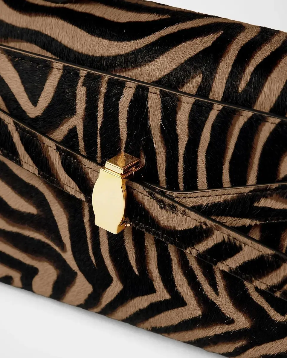 Veronica Beard Dash Ziger-Print Calf Hair Clutch Bag | Thumbnail 4 Veronica Beard Dash Ziger-Print Calf Hair Clutch Bag | Thumbnail 4