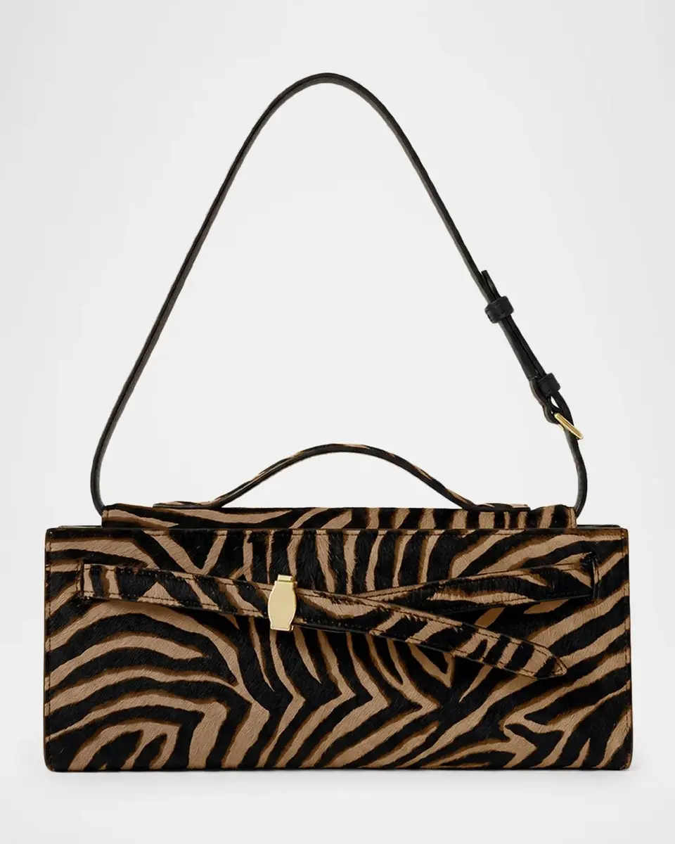 Veronica Beard Dash Ziger-Print Calf Hair Clutch Bag | Thumbnail 5 Veronica Beard Dash Ziger-Print Calf Hair Clutch Bag | Thumbnail 5