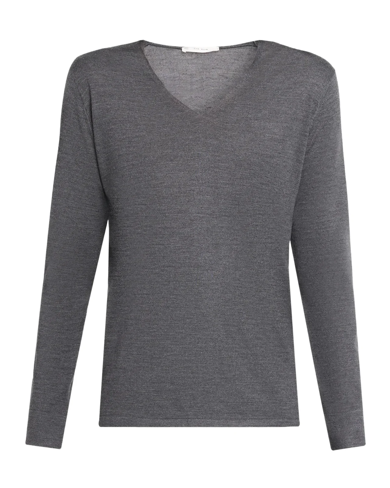The Row Pruce Wool-Silk Long-Sleeve Top