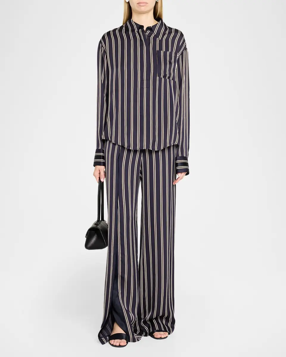 Jason Wu Collection Striped Satin Button-Down Shirt | Thumbnail 2