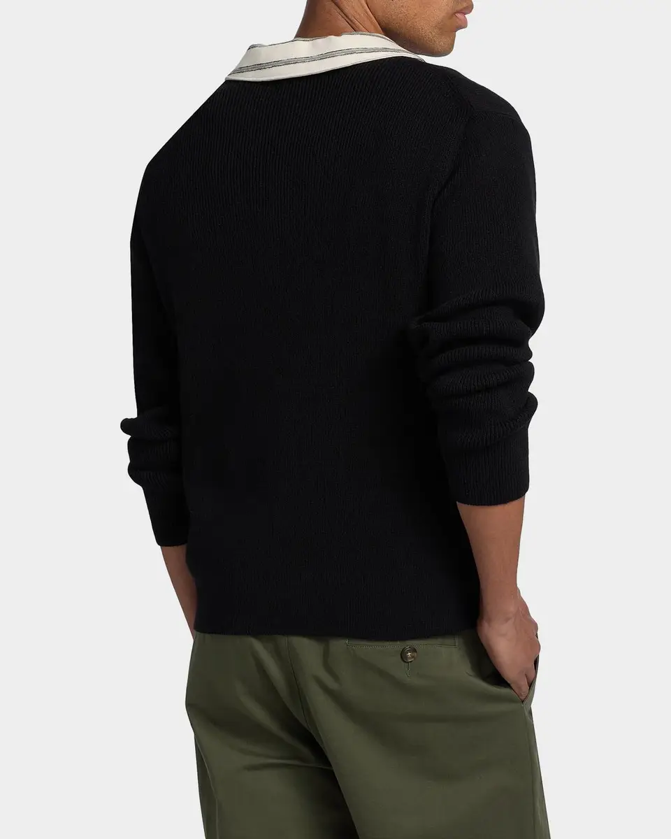 Vince Men's Rib-Knit Cotton-Blend V-Neck Sweater | Thumbnail 3 Vince Men's Rib-Knit Cotton-Blend V-Neck Sweater | Thumbnail 3
