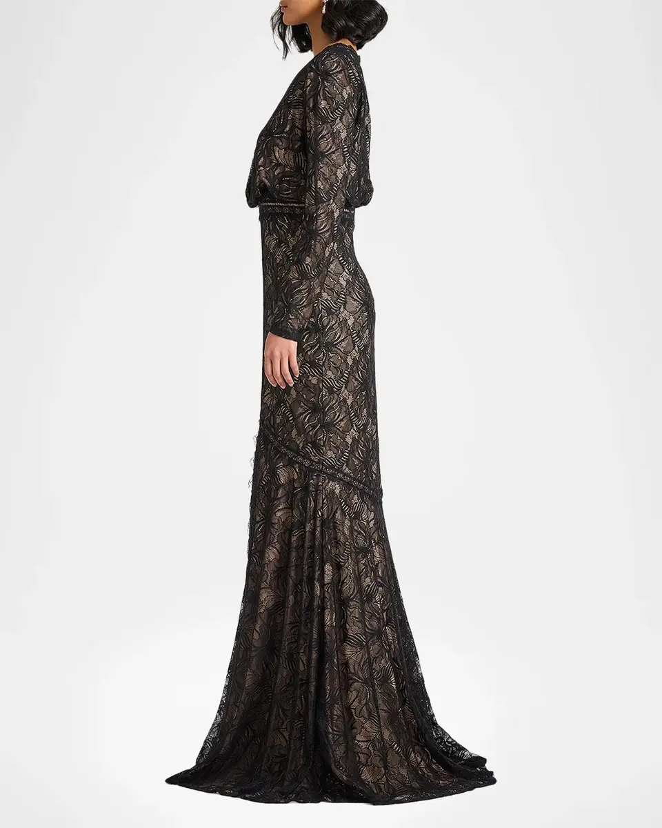 Tadashi Shoji Floral Lace Gown | Thumbnail 4
