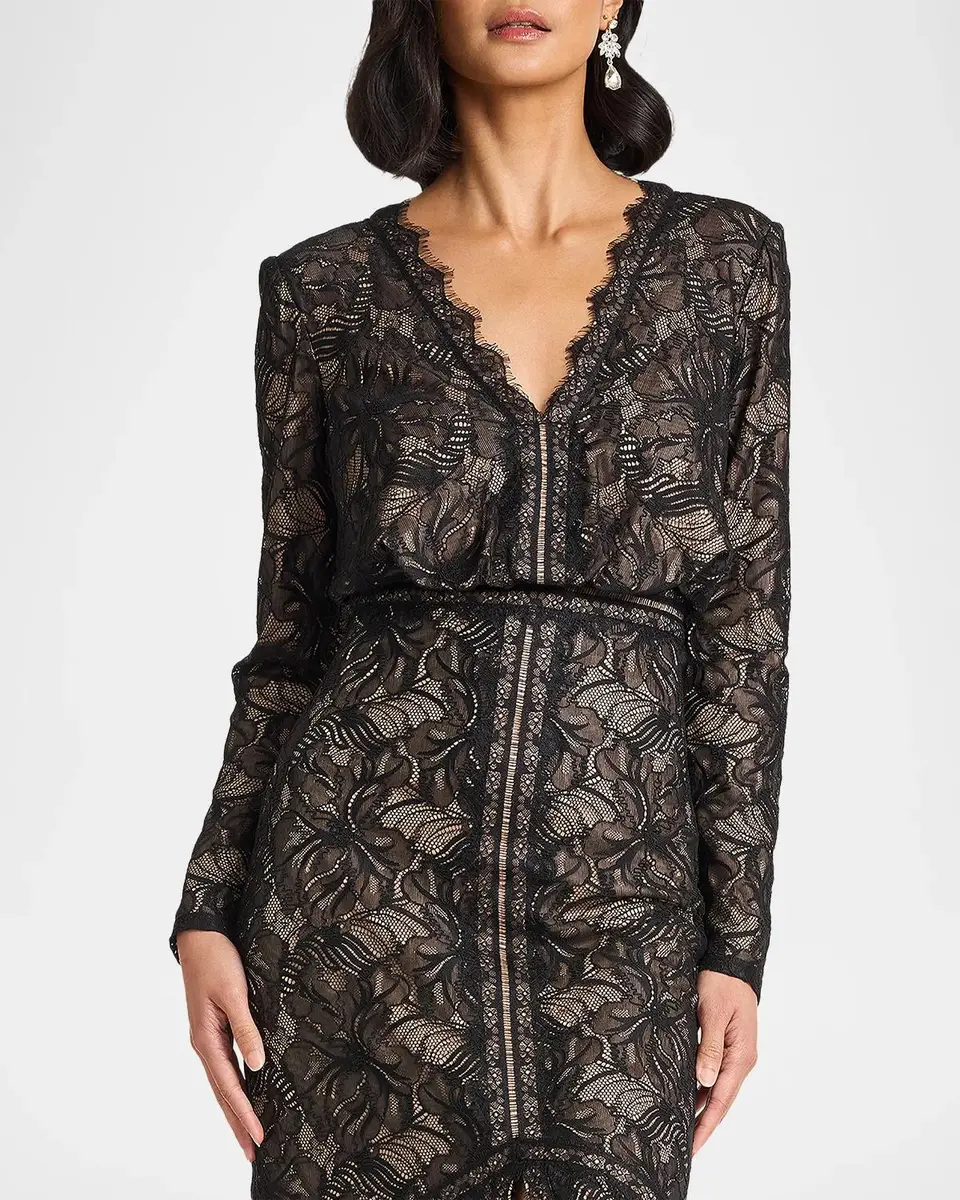 Tadashi Shoji Floral Lace Gown | Thumbnail 5