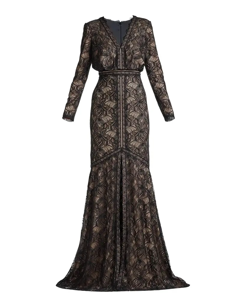 Tadashi Shoji Floral Lace Gown