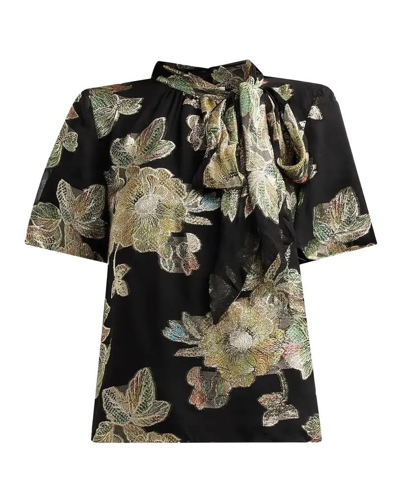 Balinda Floral-Embroidered Top Balinda Floral-Embroidered Top