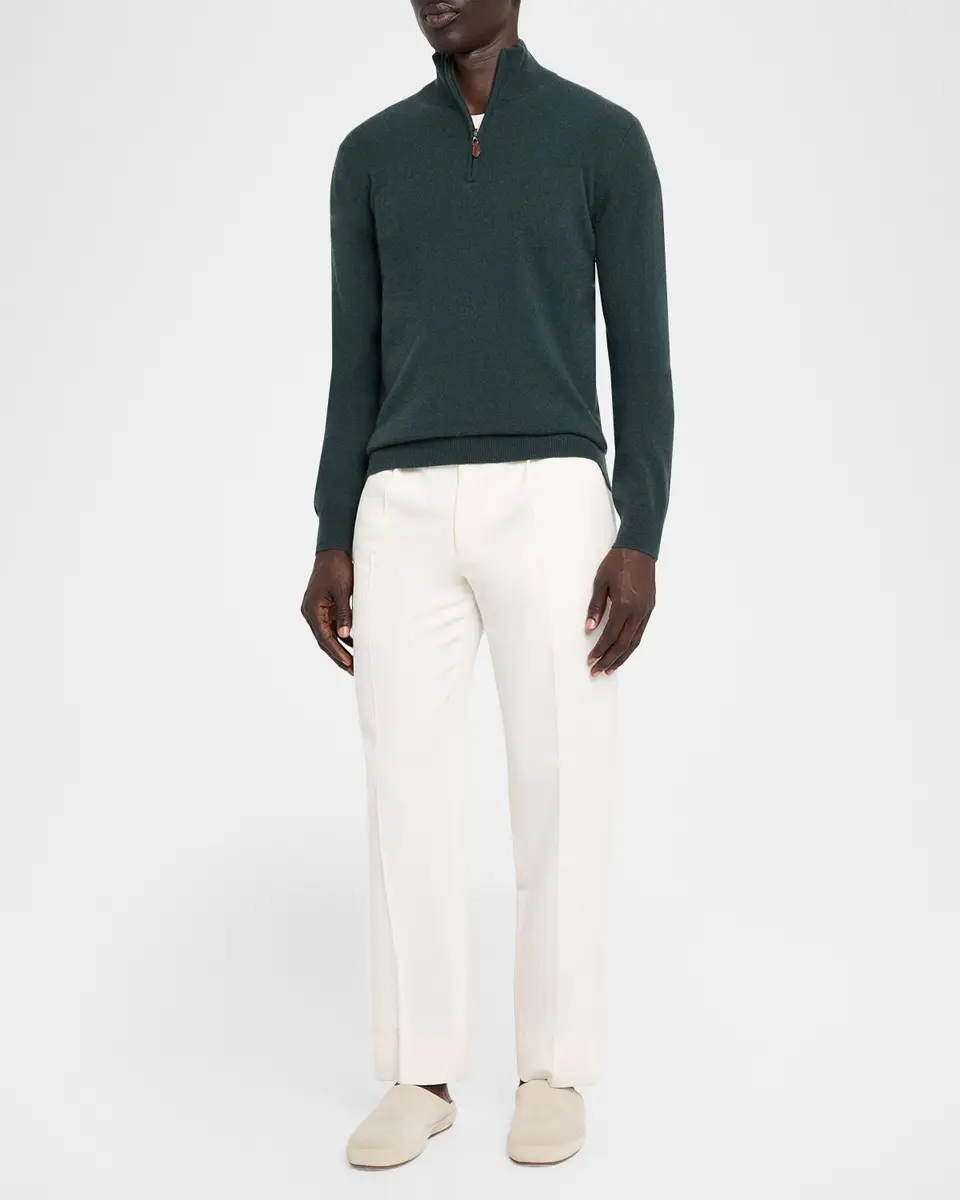 Neiman Marcus Cashmere Collection Men's Cashmere Quarter-Zip Sweater | Thumbnail 2 Neiman Marcus Cashmere Collection Men's Cashmere Quarter-Zip Sweater | Thumbnail 2