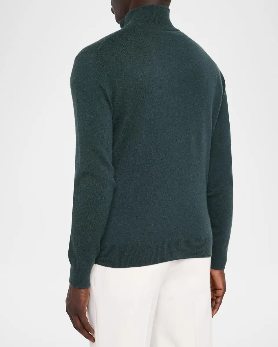Neiman Marcus Cashmere Collection Men's Cashmere Quarter-Zip Sweater | Thumbnail 3 Neiman Marcus Cashmere Collection Men's Cashmere Quarter-Zip Sweater | Thumbnail 3