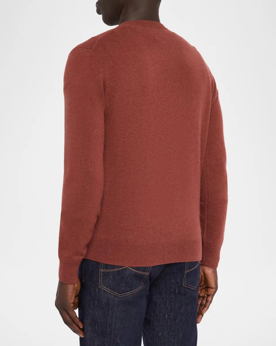 Neiman Marcus Cashmere Collection Men's Cashmere Crewneck Sweater | Thumbnail 3 Neiman Marcus Cashmere Collection Men's Cashmere Crewneck Sweater | Thumbnail 3