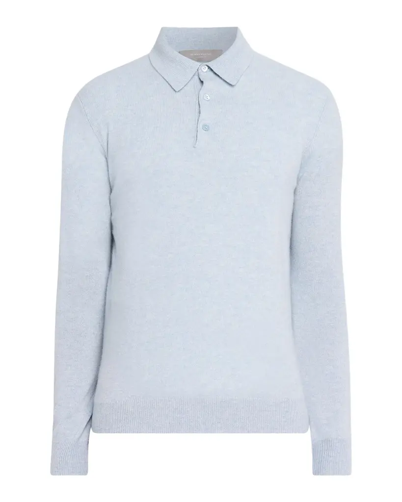 Men's Cashmere Melange Polo Sweater Men's Cashmere Melange Polo Sweater