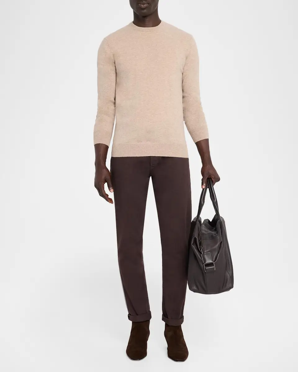 Neiman Marcus Cashmere Collection Men's Cashmere Crewneck Sweater | Thumbnail 2 Neiman Marcus Cashmere Collection Men's Cashmere Crewneck Sweater | Thumbnail 2