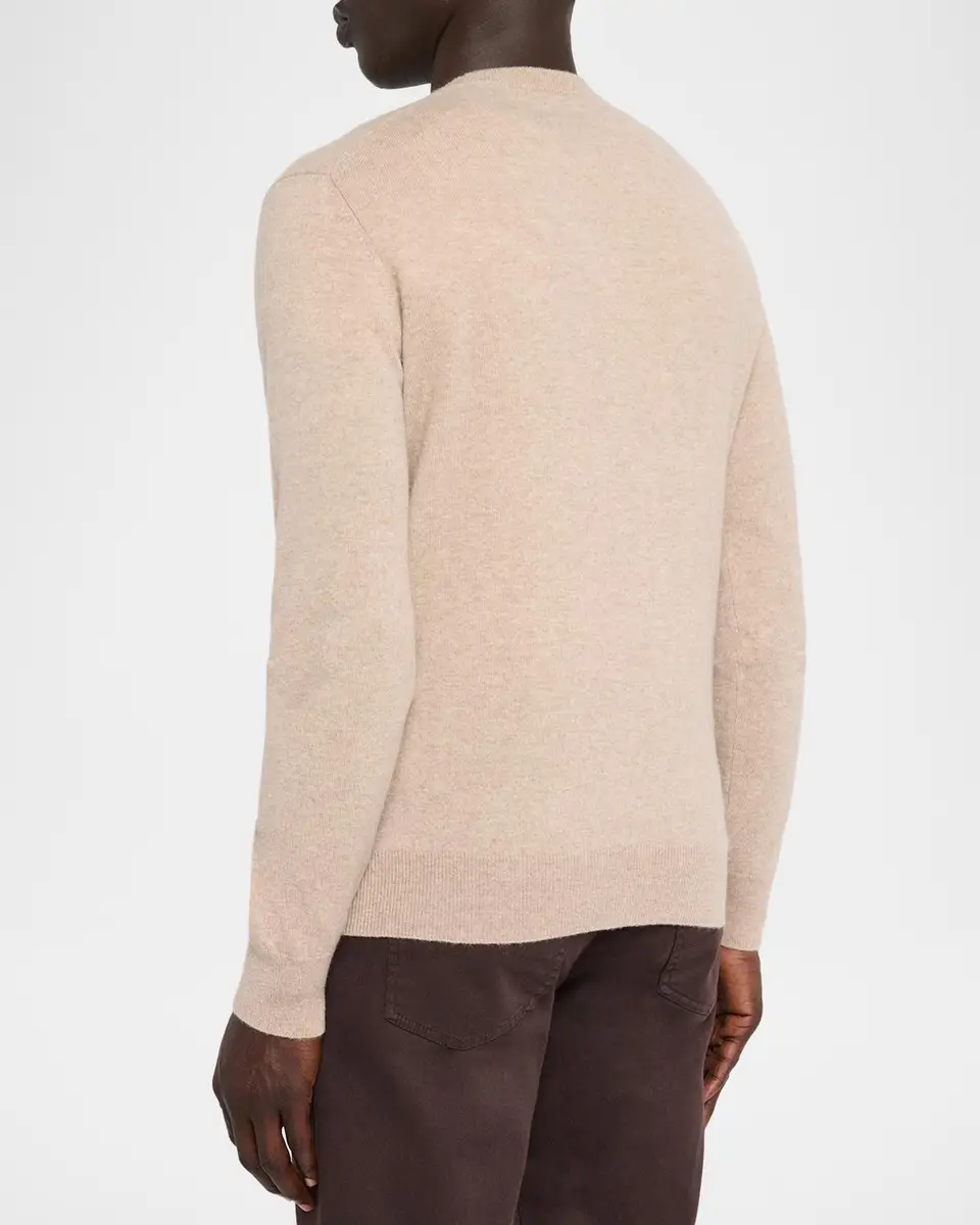 Neiman Marcus Cashmere Collection Men's Cashmere Crewneck Sweater | Thumbnail 3 Neiman Marcus Cashmere Collection Men's Cashmere Crewneck Sweater | Thumbnail 3