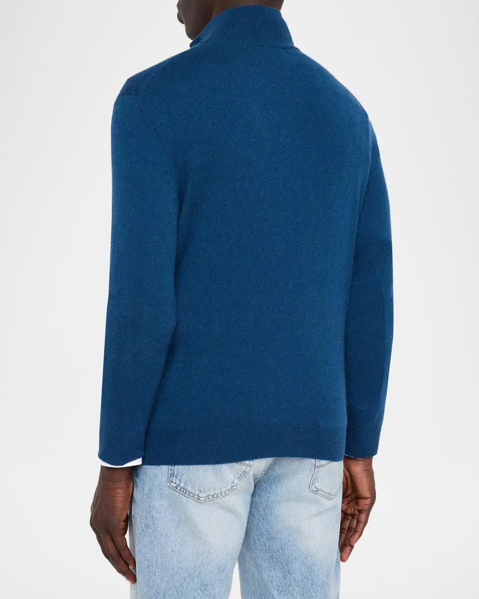 Neiman Marcus Cashmere Collection Men's Cashmere Quarter-Zip Sweater | Thumbnail 3 Neiman Marcus Cashmere Collection Men's Cashmere Quarter-Zip Sweater | Thumbnail 3
