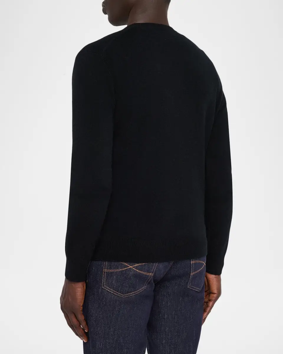 Neiman Marcus Cashmere Collection Men's Cashmere V-Neck Sweater | Thumbnail 3 Neiman Marcus Cashmere Collection Men's Cashmere V-Neck Sweater | Thumbnail 3