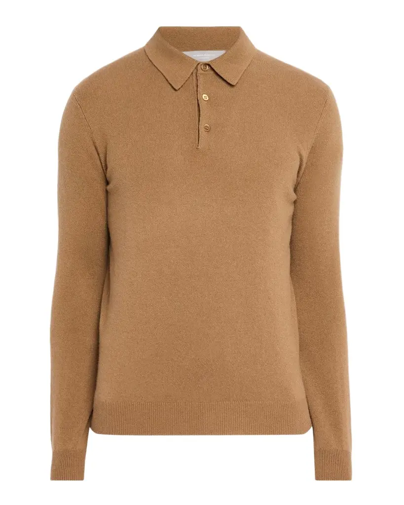 Men's Cashmere Melange Polo Sweater Men's Cashmere Melange Polo Sweater
