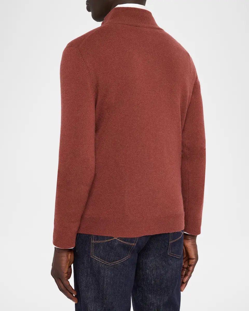Neiman Marcus Cashmere Collection Men's Cashmere Quarter-Zip Sweater | Thumbnail 3 Neiman Marcus Cashmere Collection Men's Cashmere Quarter-Zip Sweater | Thumbnail 3