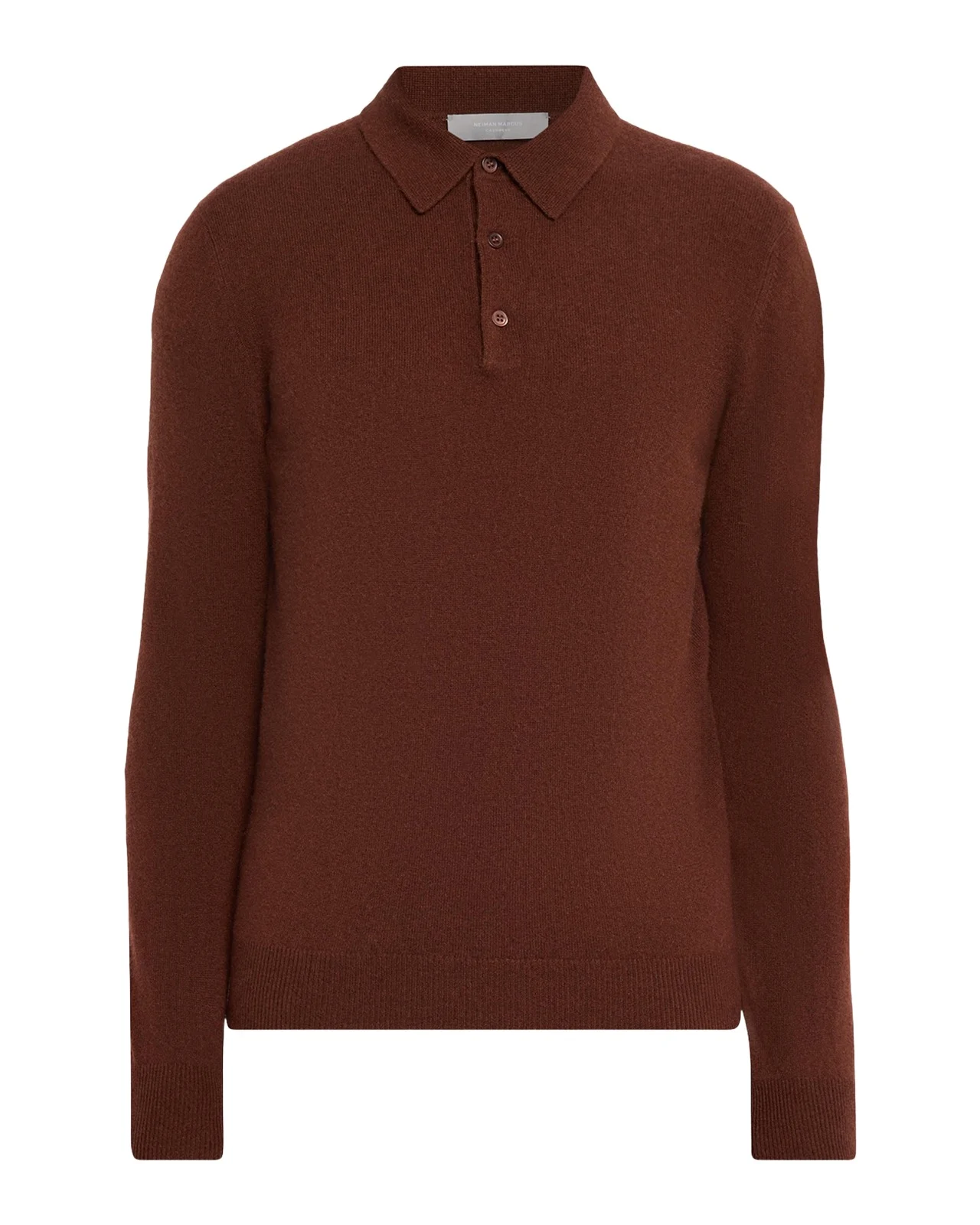 Neiman Marcus Cashmere Collection Men's Cashmere Melange Polo Sweater