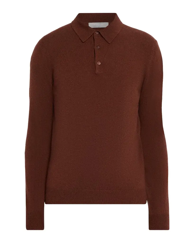 Men's Cashmere Melange Polo Sweater Men's Cashmere Melange Polo Sweater