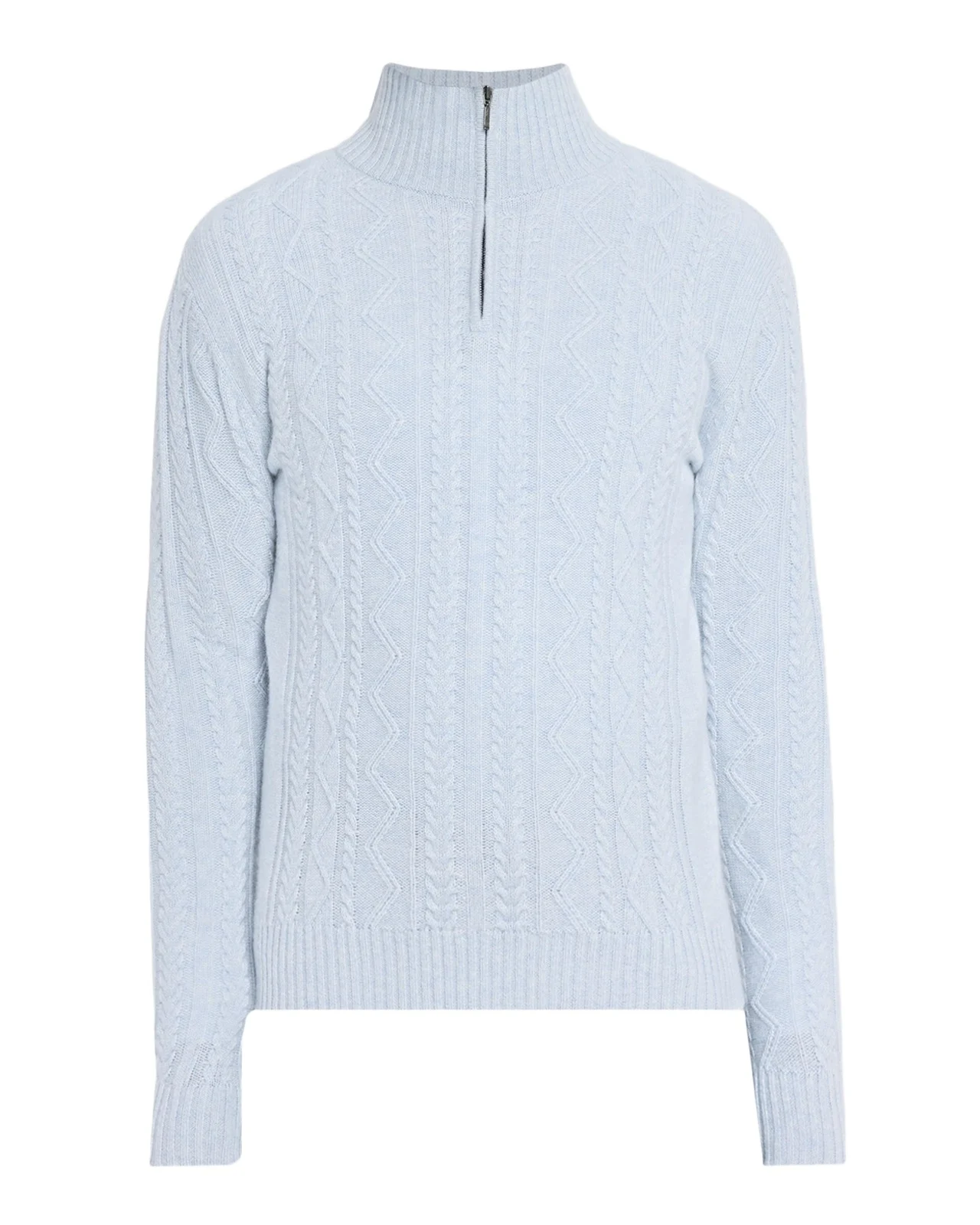 Neiman Marcus Cashmere Collection Men's Cashmere Cable Knit Quarter-Zip Sweater