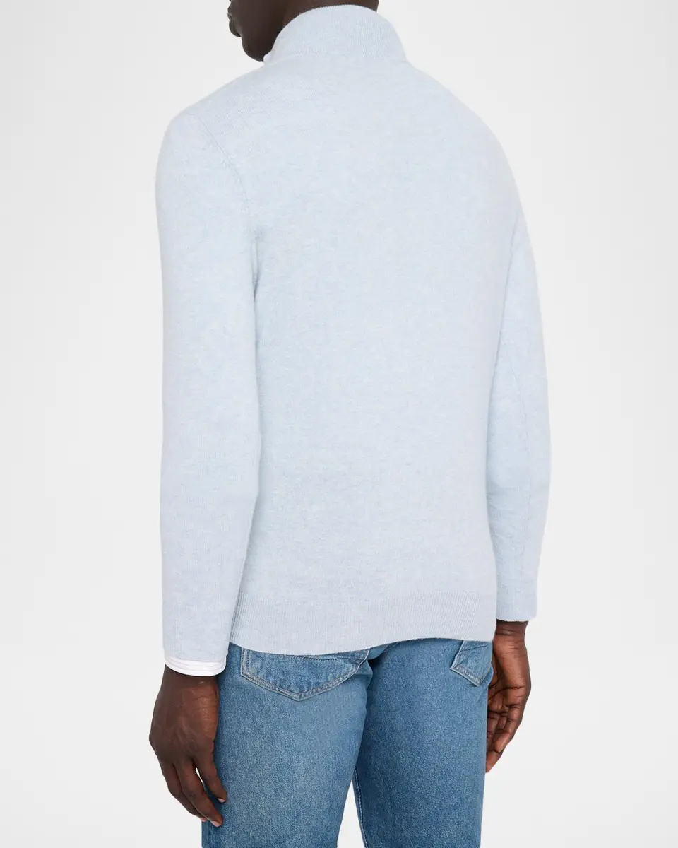Neiman Marcus Cashmere Collection Men's Cashmere Quarter-Zip Sweater | Thumbnail 3