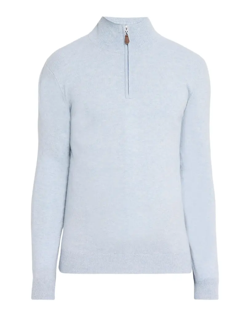 Neiman Marcus Cashmere Collection Men's Cashmere Quarter-Zip Sweater