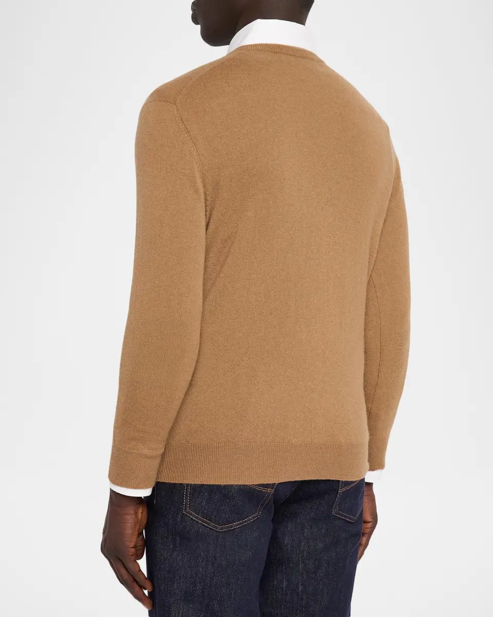Neiman Marcus Cashmere Collection Men's Cashmere V-Neck Sweater | Thumbnail 3 Neiman Marcus Cashmere Collection Men's Cashmere V-Neck Sweater | Thumbnail 3