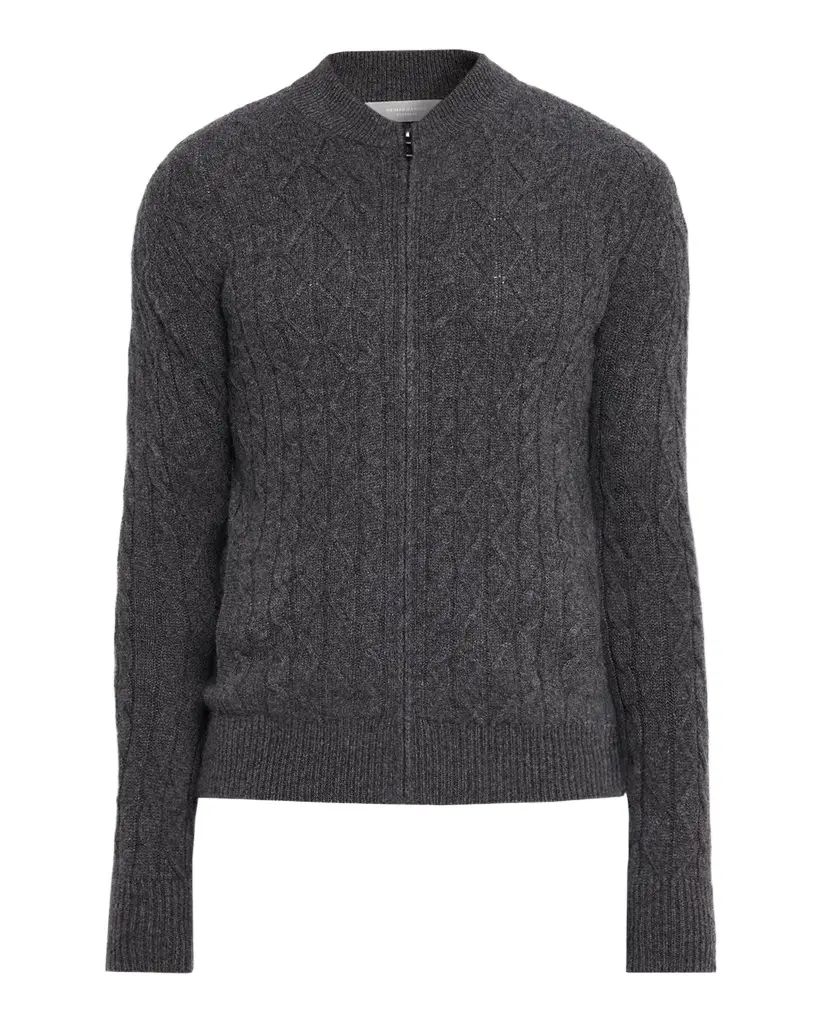 Men's Cashmere Cable Knit Full-Zip Sweater Men's Cashmere Cable Knit Full-Zip Sweater