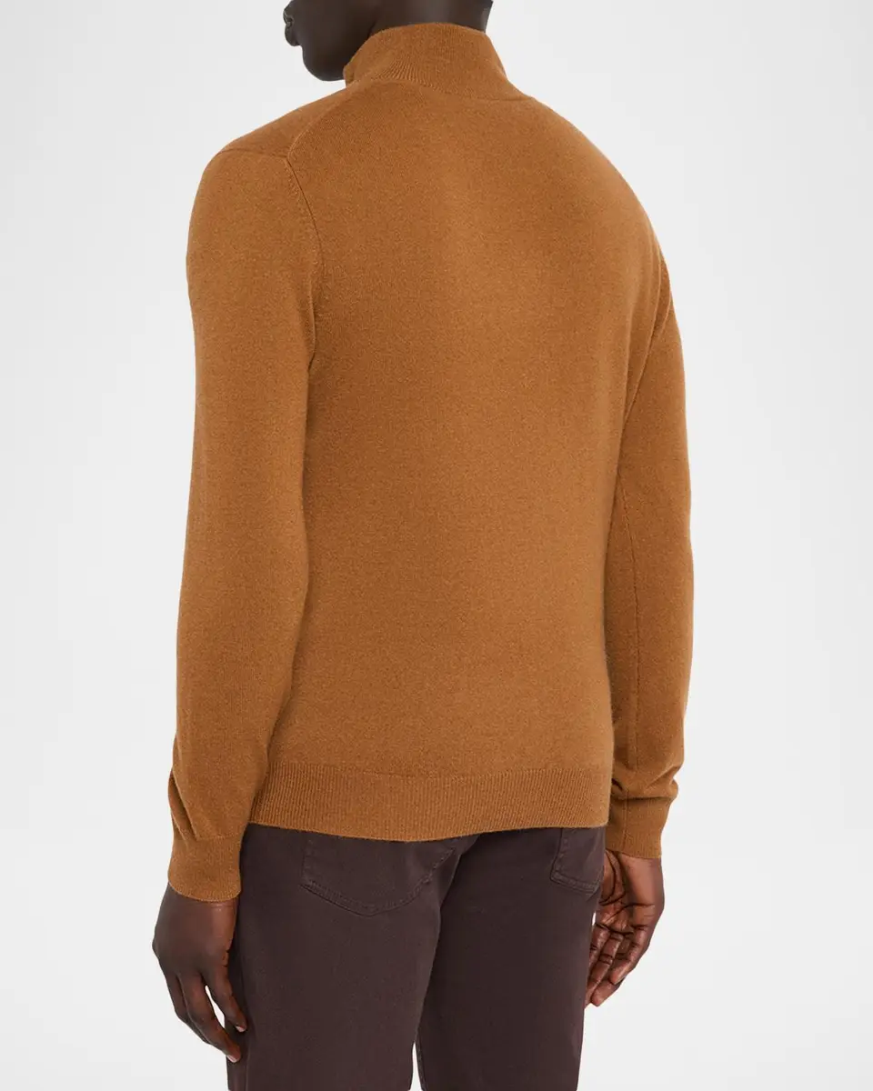 Neiman Marcus Cashmere Collection Men's Cashmere Quarter-Zip Sweater | Thumbnail 3 Neiman Marcus Cashmere Collection Men's Cashmere Quarter-Zip Sweater | Thumbnail 3
