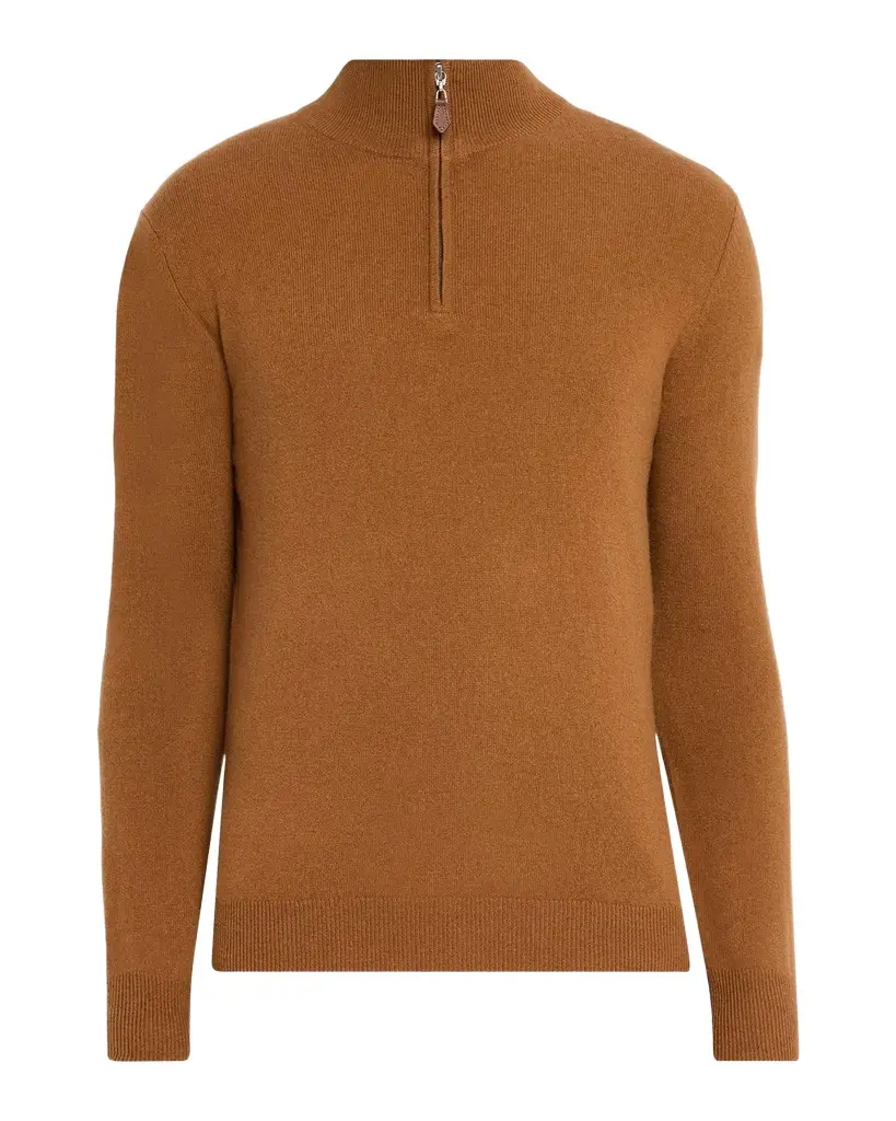Men's Cashmere Quarter-Zip Sweater Men's Cashmere Quarter-Zip Sweater