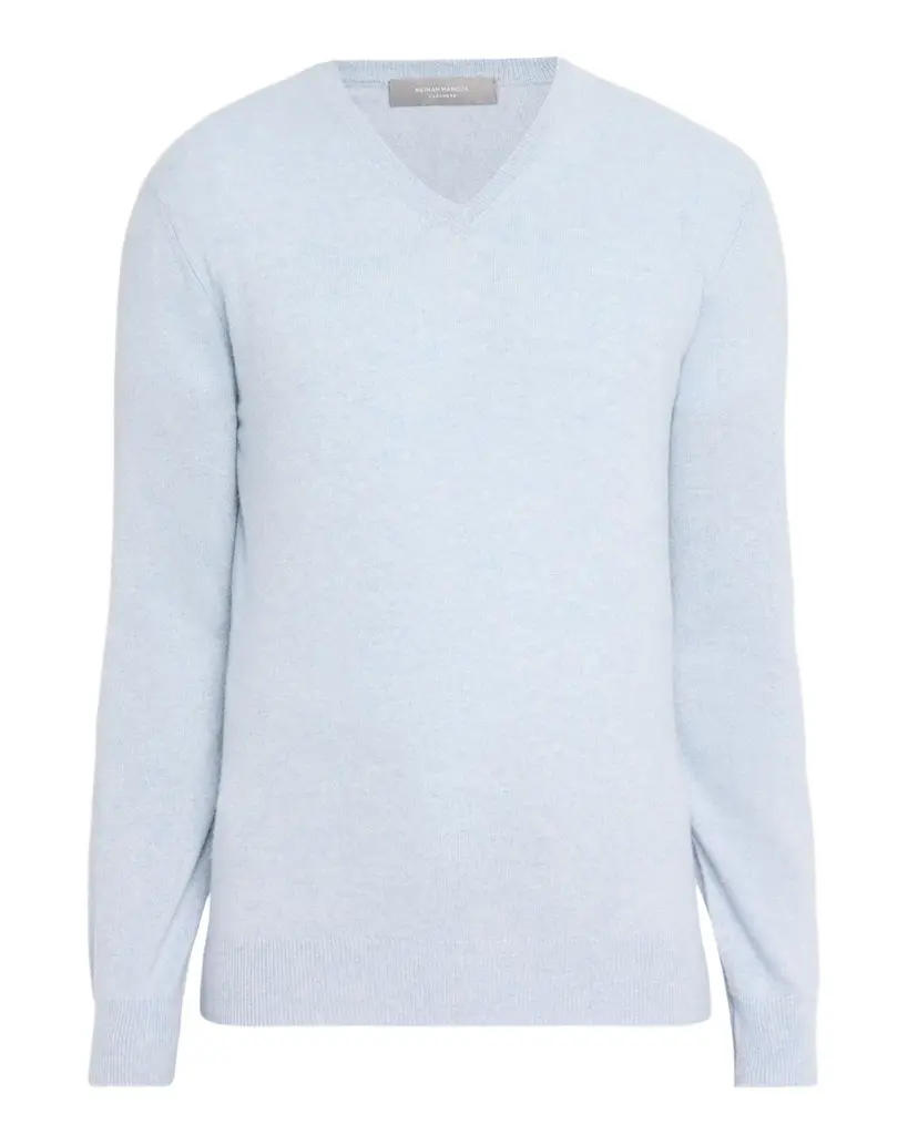 Neiman Marcus Cashmere Collection Men's Cashmere V-Neck Sweater