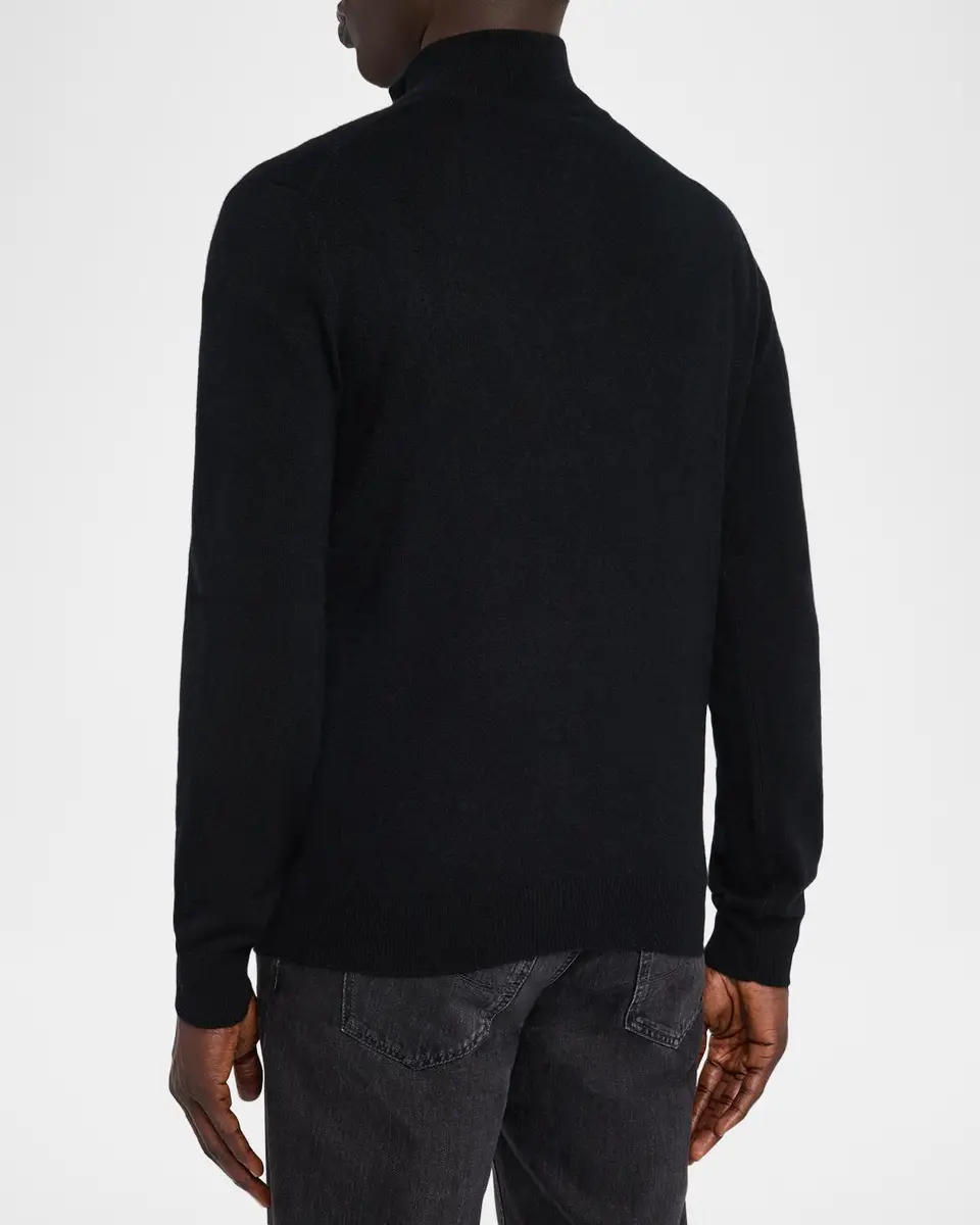 Neiman Marcus Cashmere Collection Men's Cashmere Quarter-Zip Sweater | Thumbnail 3 Neiman Marcus Cashmere Collection Men's Cashmere Quarter-Zip Sweater | Thumbnail 3