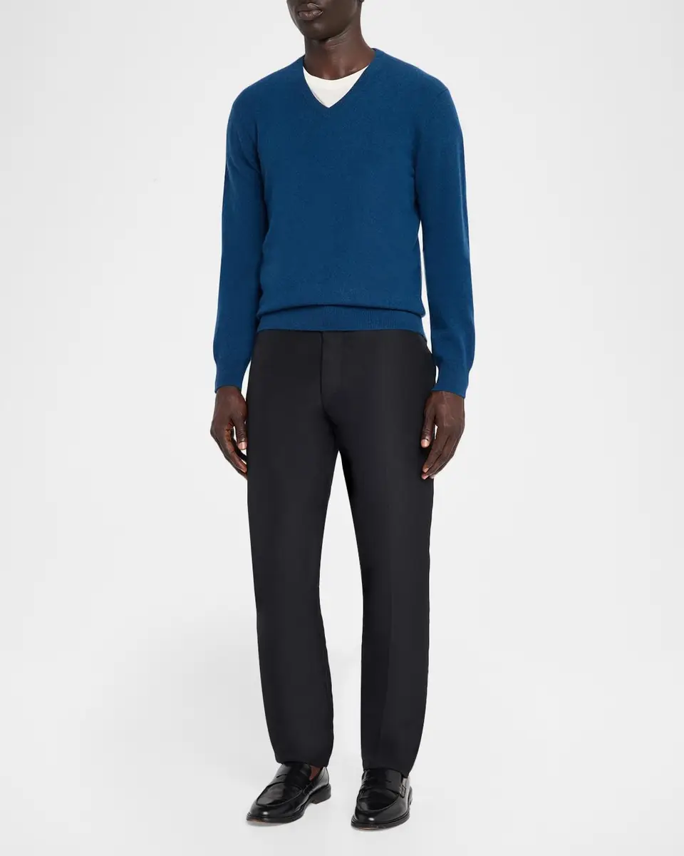 Neiman Marcus Cashmere Collection Men's Cashmere V-Neck Sweater | Thumbnail 2 Neiman Marcus Cashmere Collection Men's Cashmere V-Neck Sweater | Thumbnail 2