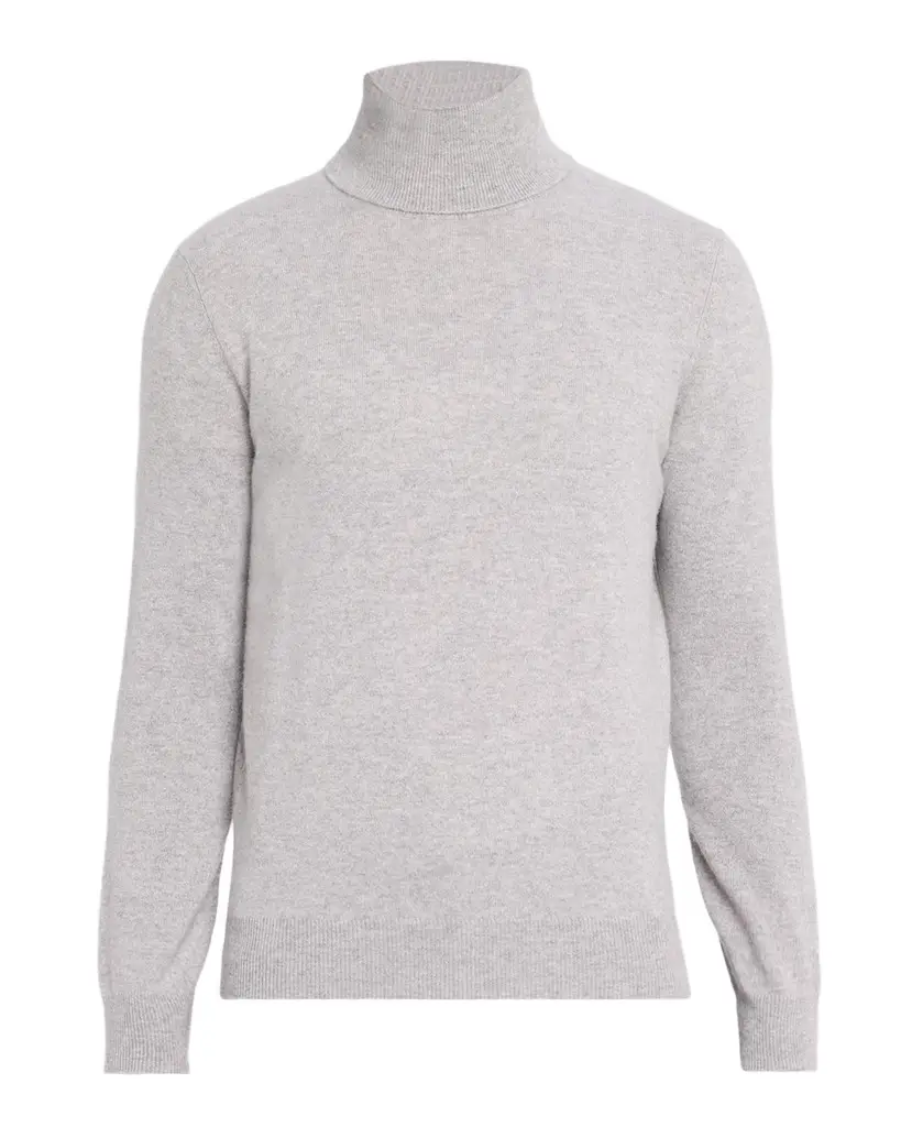 Neiman Marcus Cashmere Collection Men's Cashmere Melange Turtleneck Sweater