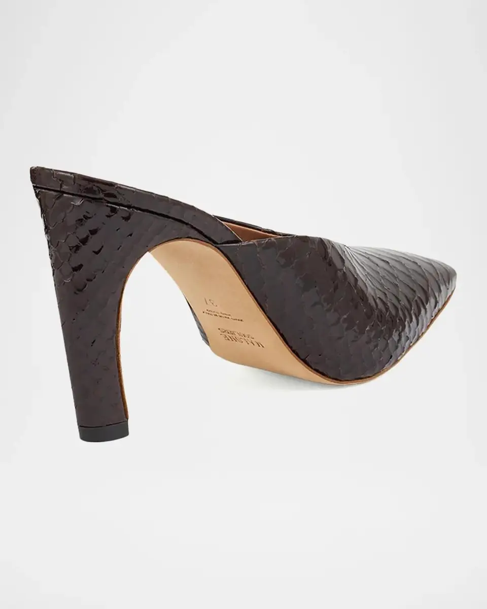 Malone Souliers Rowe 90MM Croc-Embossed Leather Mules | Thumbnail 3
