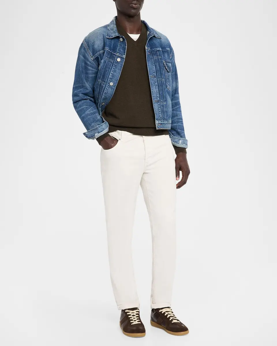Neiman Marcus Cashmere Collection Men's Cashmere V-Neck Sweater | Thumbnail 2 Neiman Marcus Cashmere Collection Men's Cashmere V-Neck Sweater | Thumbnail 2