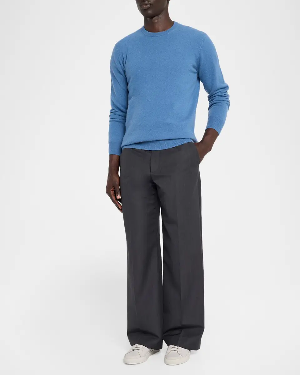 Neiman Marcus Cashmere Collection Men's Cashmere Crewneck Sweater | Thumbnail 2 Neiman Marcus Cashmere Collection Men's Cashmere Crewneck Sweater | Thumbnail 2