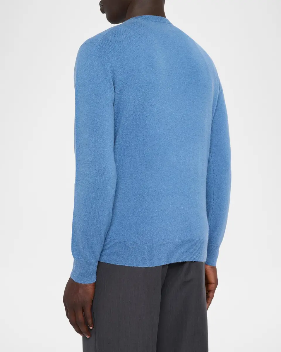 Neiman Marcus Cashmere Collection Men's Cashmere Crewneck Sweater | Thumbnail 3 Neiman Marcus Cashmere Collection Men's Cashmere Crewneck Sweater | Thumbnail 3