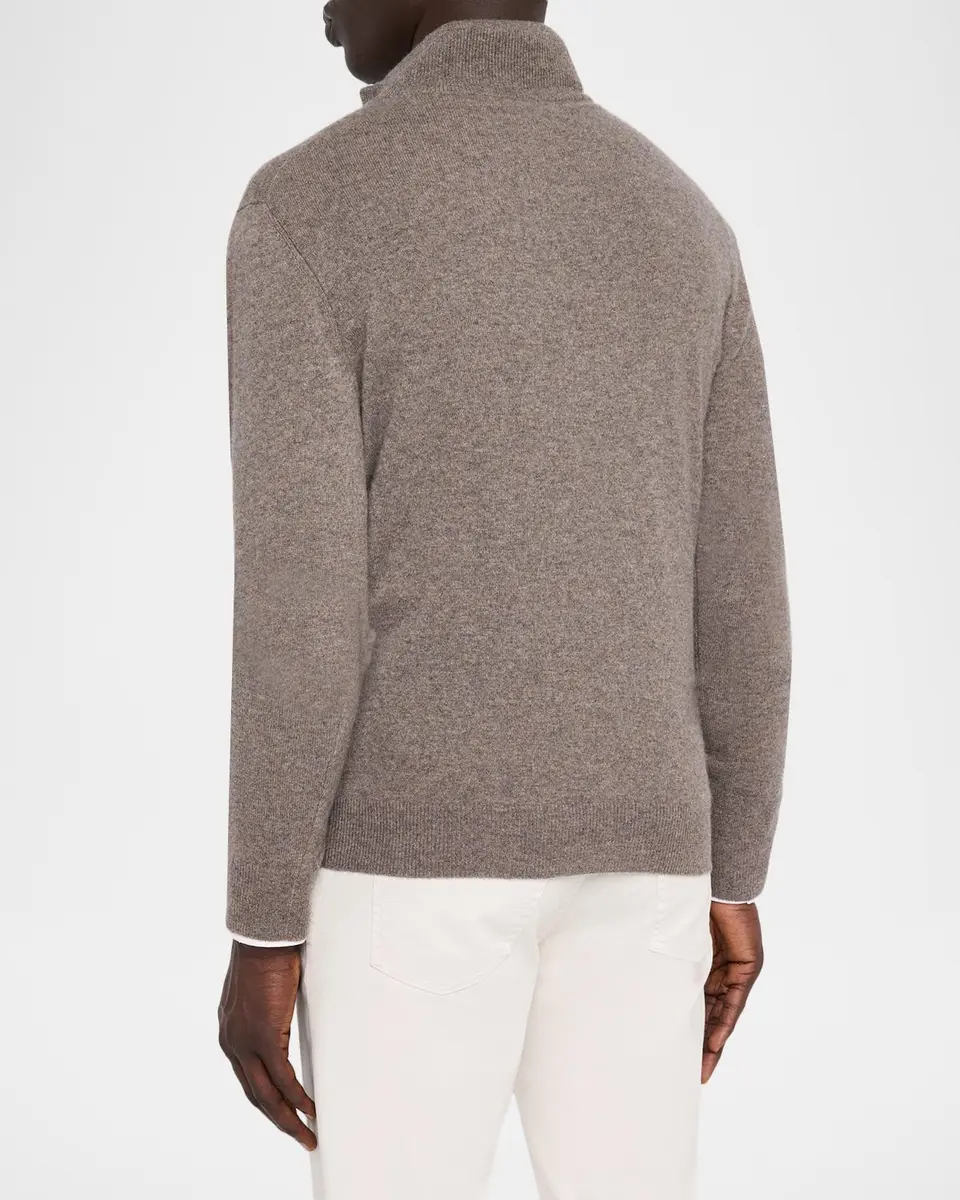 Neiman Marcus Cashmere Collection Men's Cashmere Quarter-Zip Sweater | Thumbnail 3