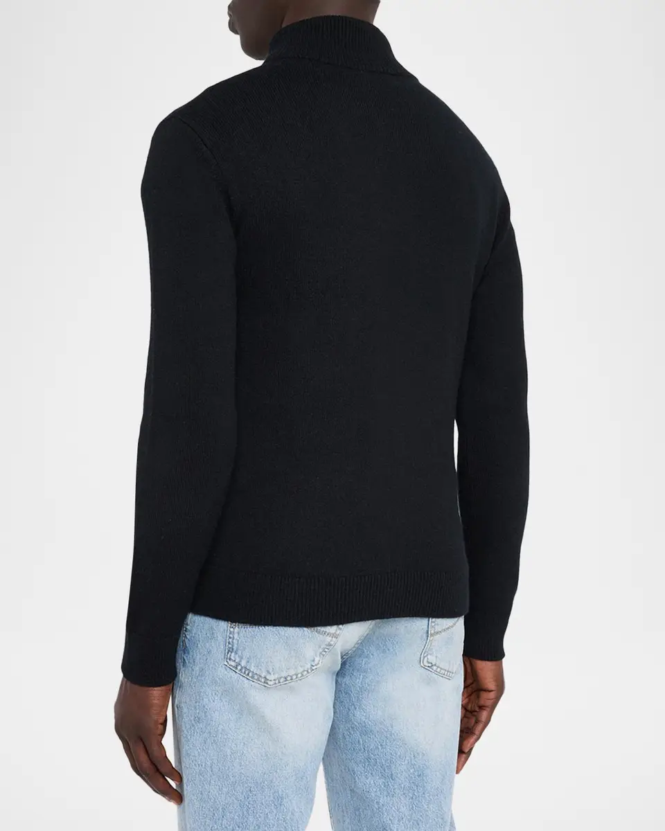 Neiman Marcus Cashmere Collection Men's Cashmere Rib Concealed-Zip Cardigan | Thumbnail 3 Neiman Marcus Cashmere Collection Men's Cashmere Rib Concealed-Zip Cardigan | Thumbnail 3