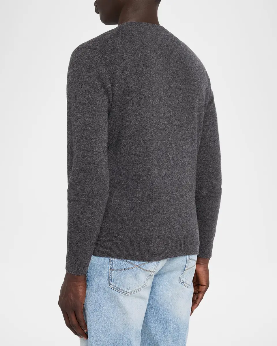 Neiman Marcus Cashmere Collection Men's Cashmere V-Neck Sweater | Thumbnail 3 Neiman Marcus Cashmere Collection Men's Cashmere V-Neck Sweater | Thumbnail 3
