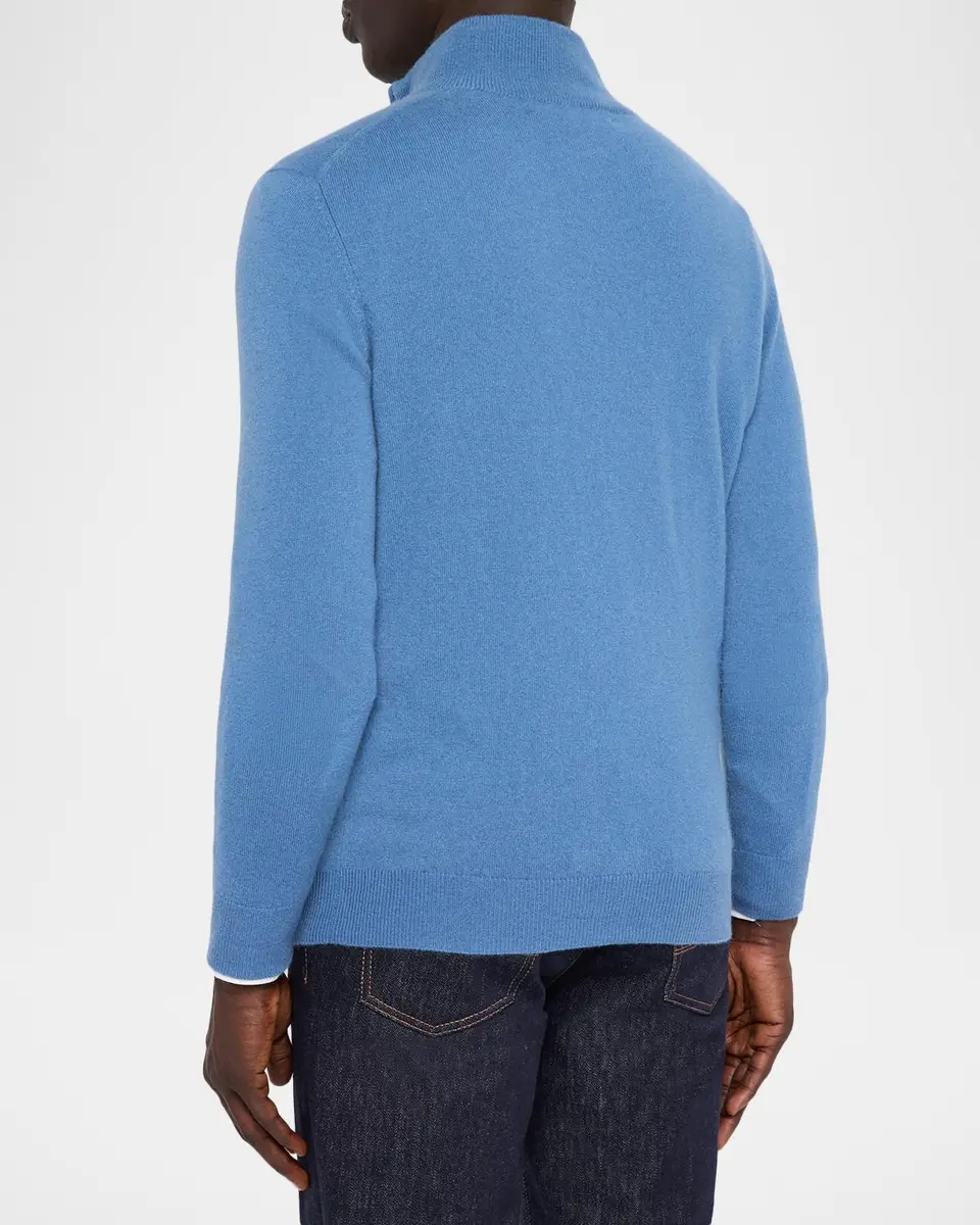 Neiman Marcus Cashmere Collection Men's Cashmere Quarter-Zip Sweater | Thumbnail 3 Neiman Marcus Cashmere Collection Men's Cashmere Quarter-Zip Sweater | Thumbnail 3