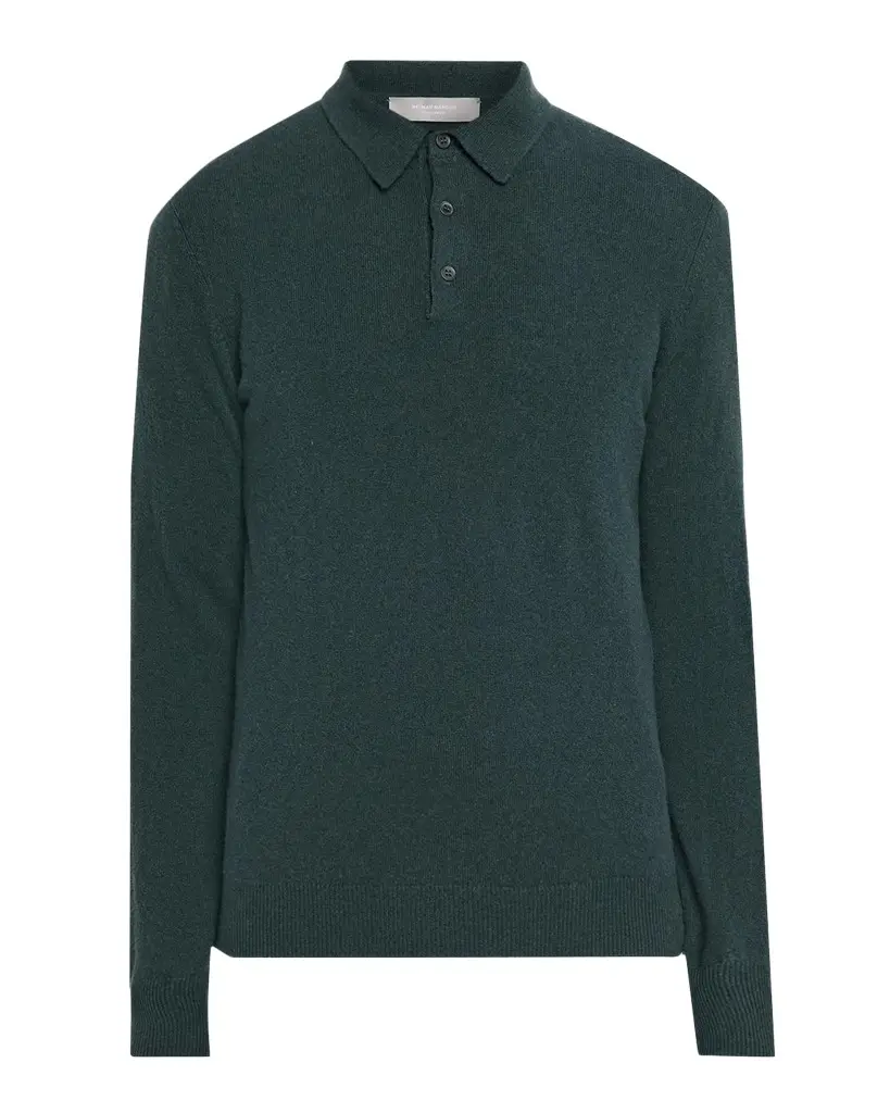 Men's Cashmere Melange Polo Sweater Men's Cashmere Melange Polo Sweater