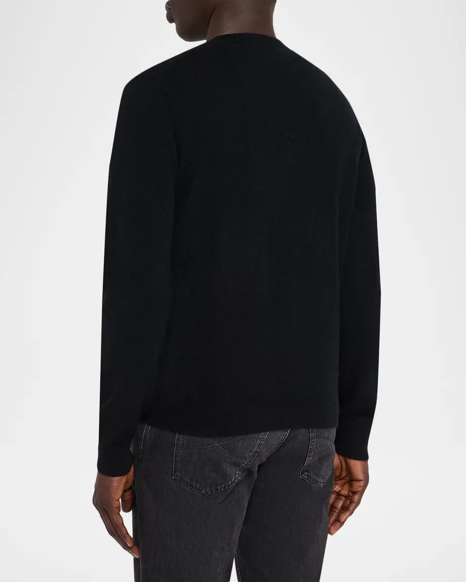 Neiman Marcus Cashmere Collection Men's Cashmere Crewneck Sweater | Thumbnail 3 Neiman Marcus Cashmere Collection Men's Cashmere Crewneck Sweater | Thumbnail 3