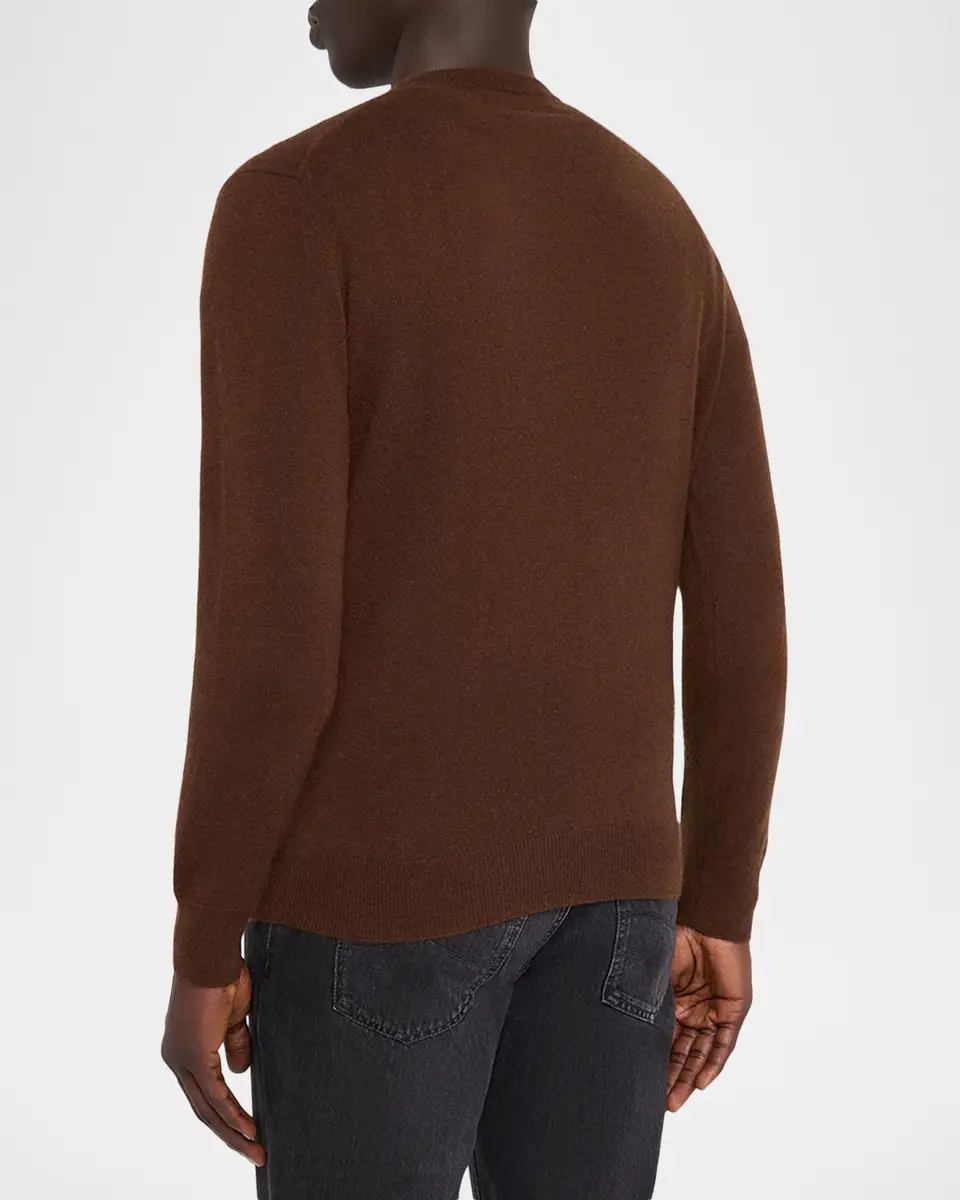 Neiman Marcus Cashmere Collection Men's Cashmere Crewneck Sweater | Thumbnail 3 Neiman Marcus Cashmere Collection Men's Cashmere Crewneck Sweater | Thumbnail 3