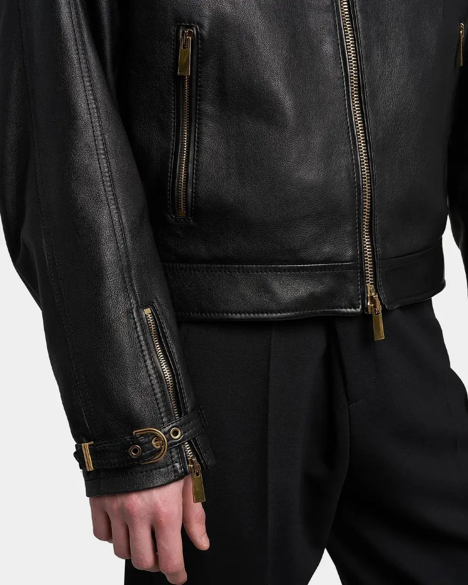Versace Leather Moto Jacket | Thumbnail 5 Versace Leather Moto Jacket | Thumbnail 5