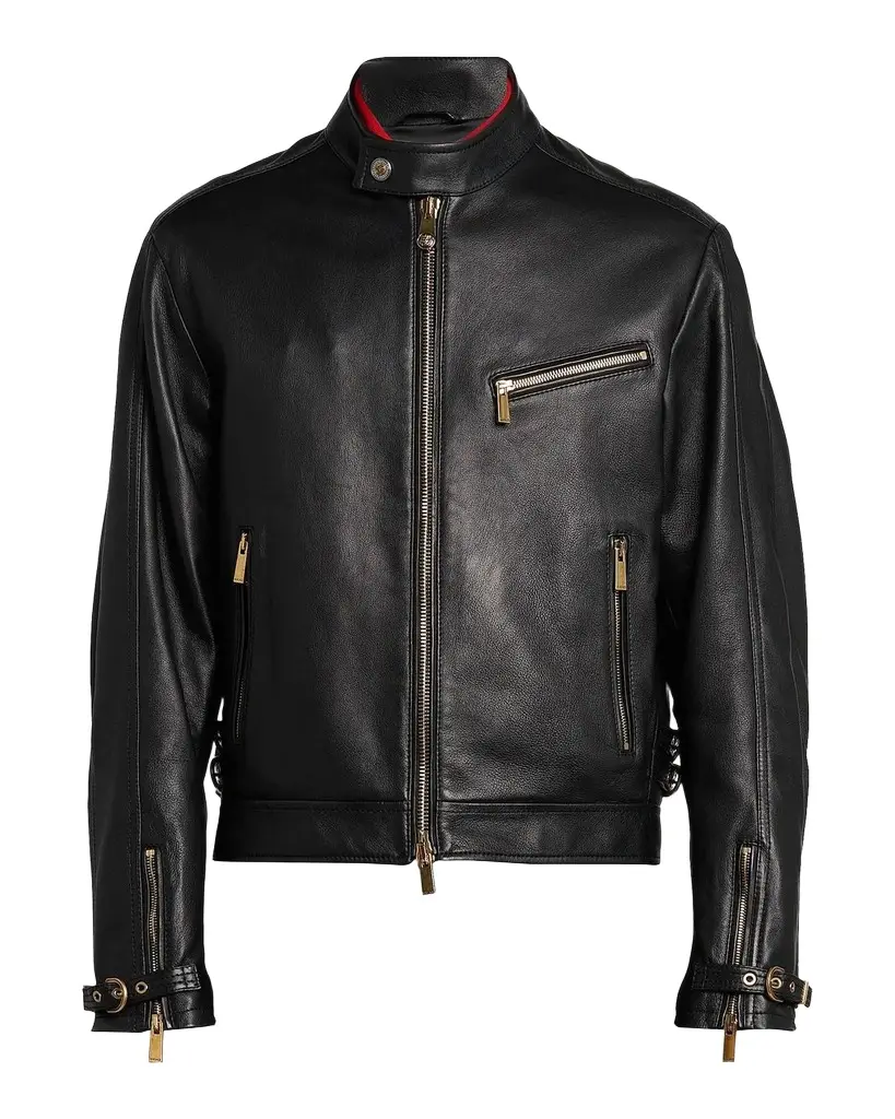 Versace Leather Moto Jacket