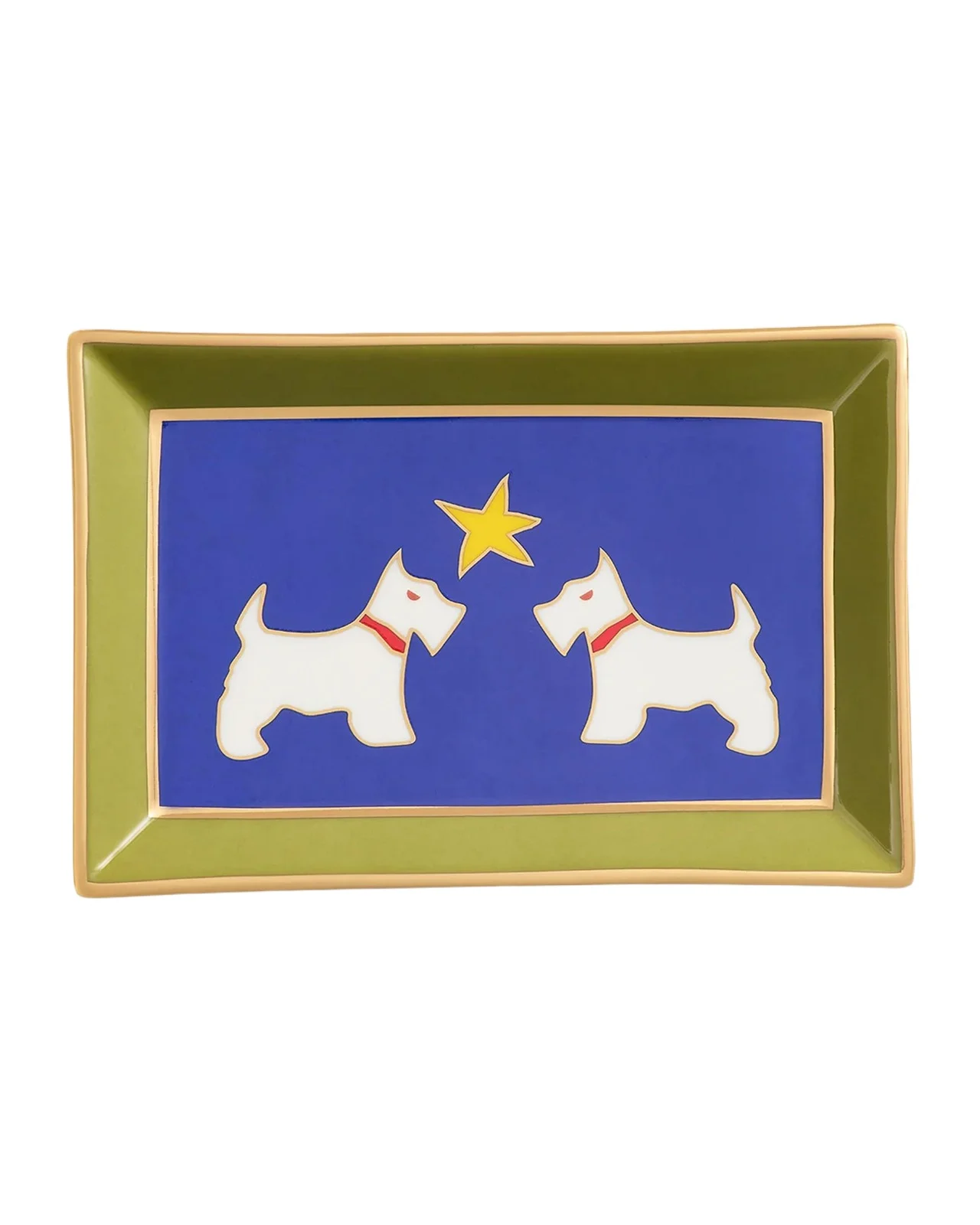 Jonathan Adler Playa Terriers Rectangular Porcelain Tray