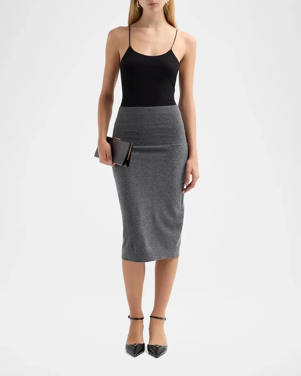 Stella McCartney Wool Knit Midi Pencil Skirt | Thumbnail 2 Stella McCartney Wool Knit Midi Pencil Skirt | Thumbnail 2