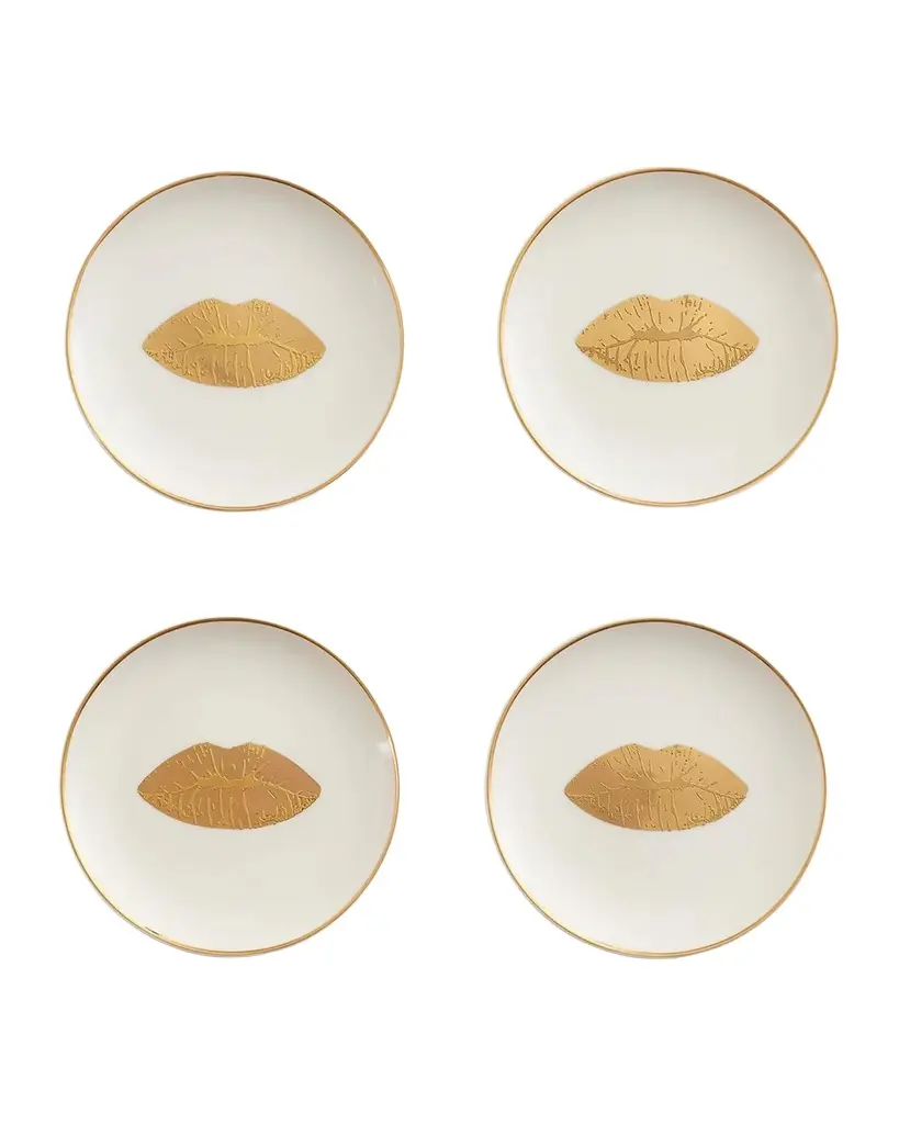 Jonathan Adler Lips 4-Piece Porcelain Coaster Set