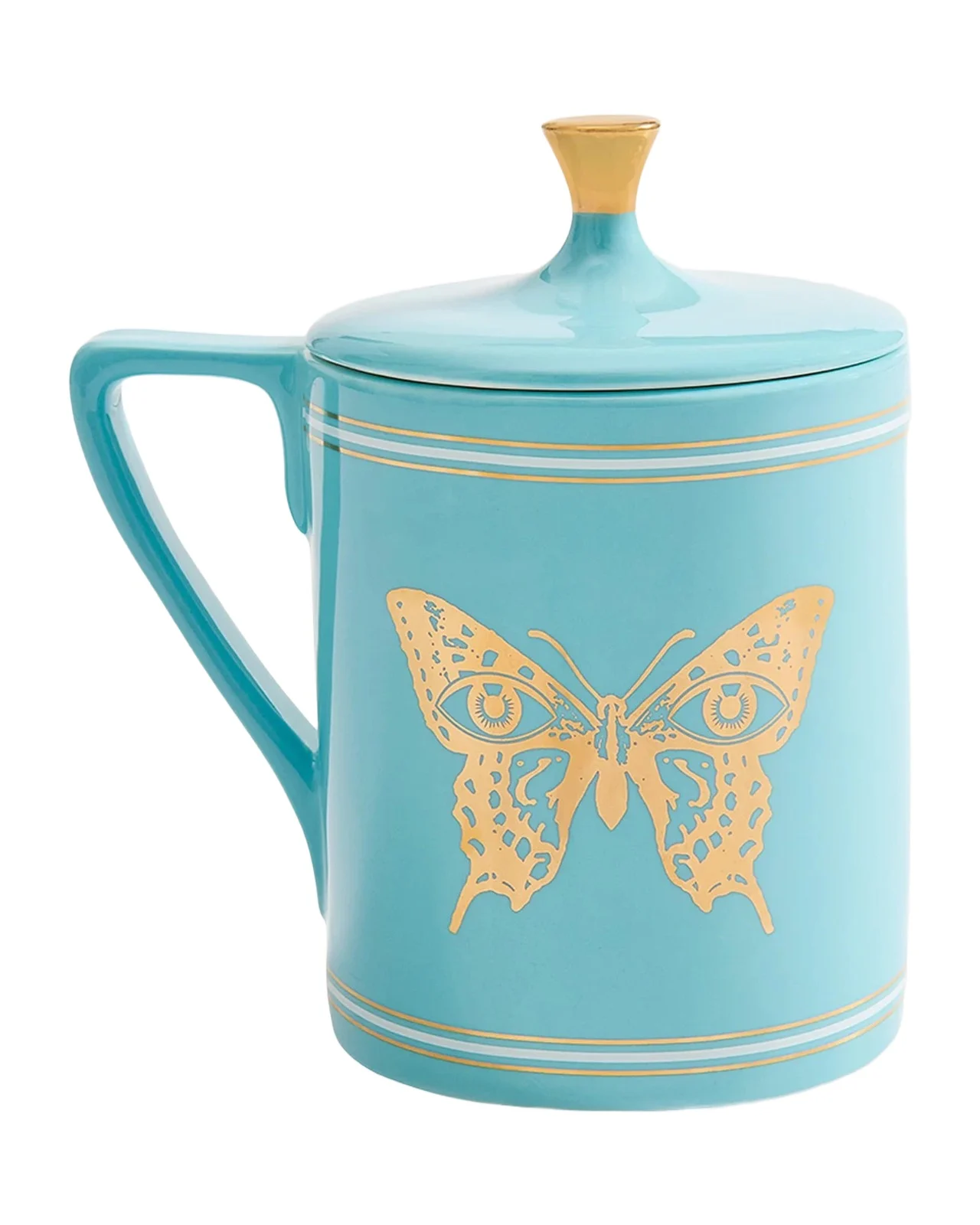 Jonathan Adler Mariposa Porcelain Mug with Lid