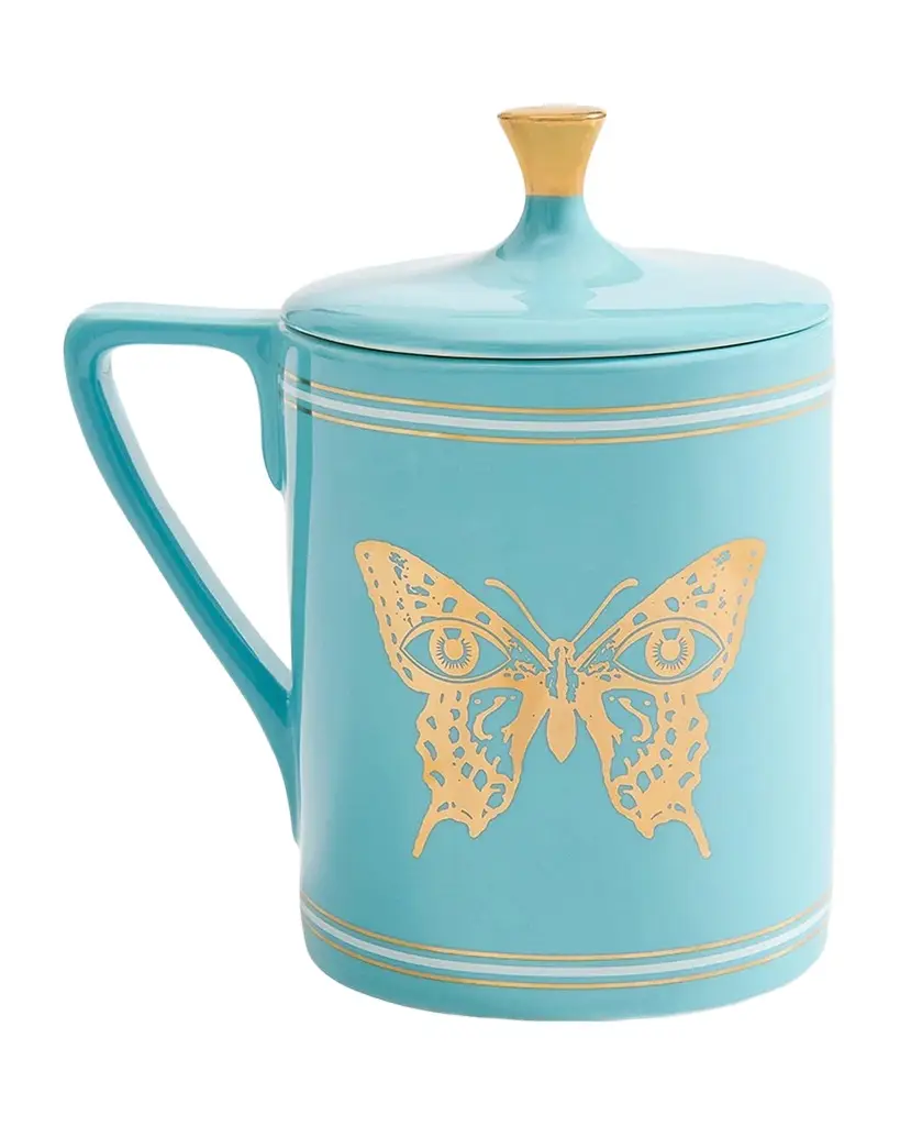 Jonathan Adler Mariposa Porcelain Mug with Lid